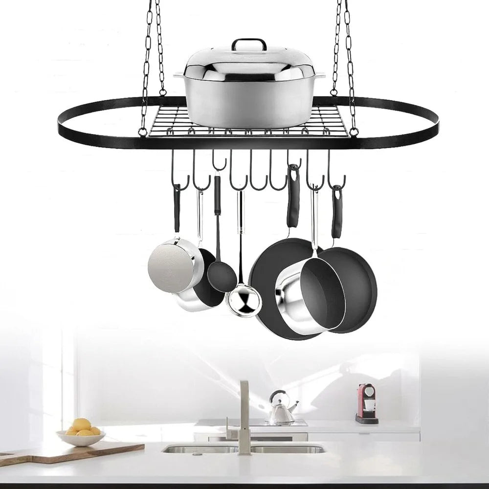 Cookware Ceiling Mounted Hanging Organizer