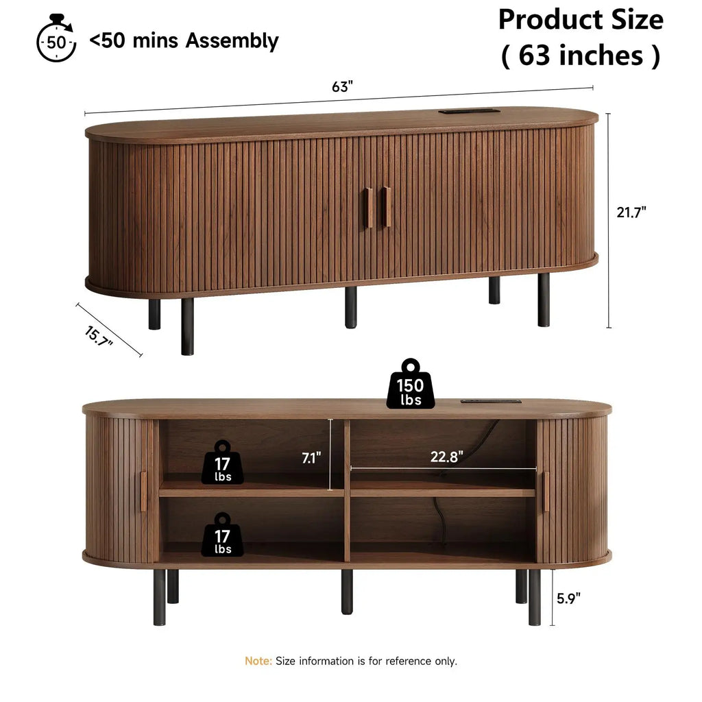TV Stand with Power Outlet for TVs