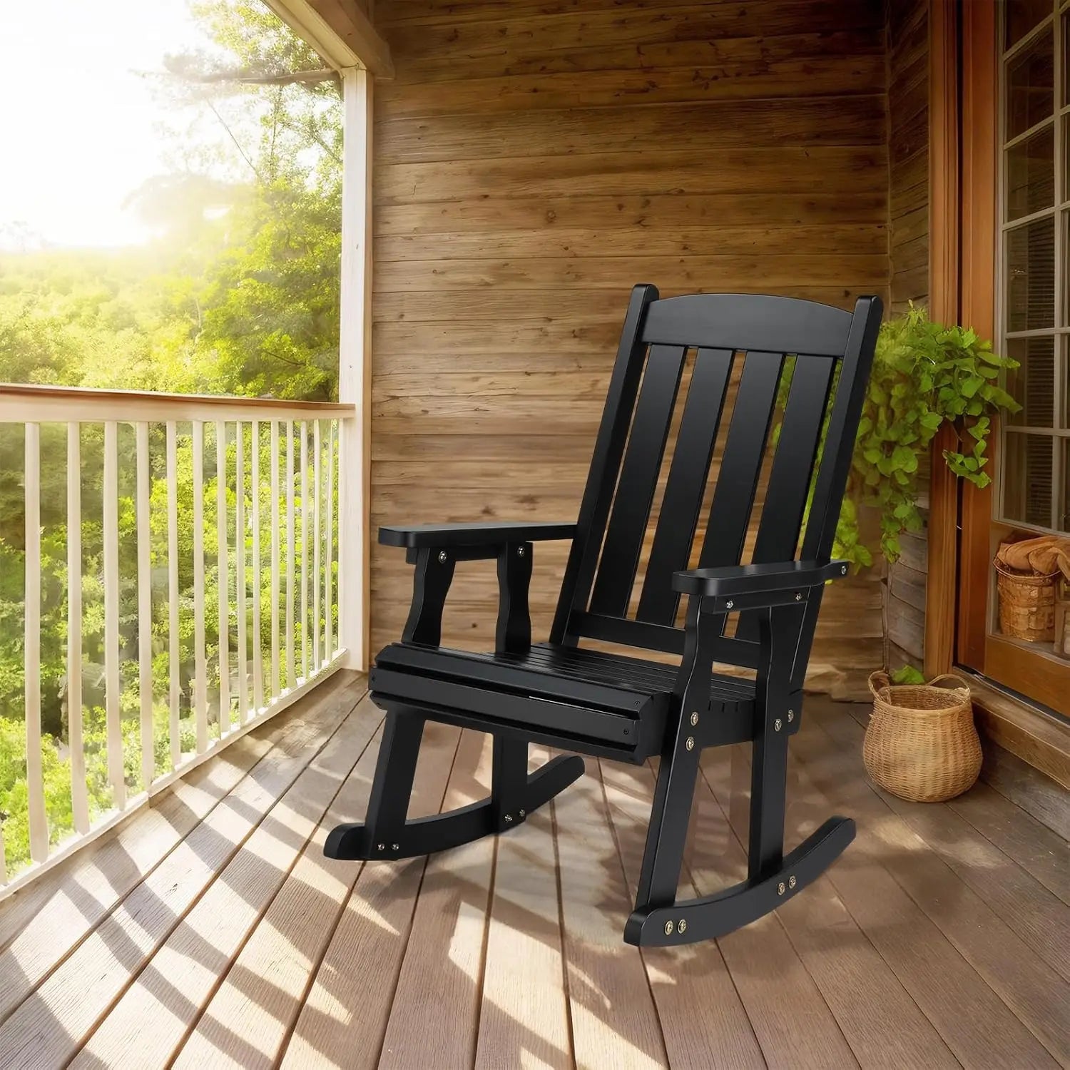 Outdoor Heavy Duty Wooden Rocking Chair