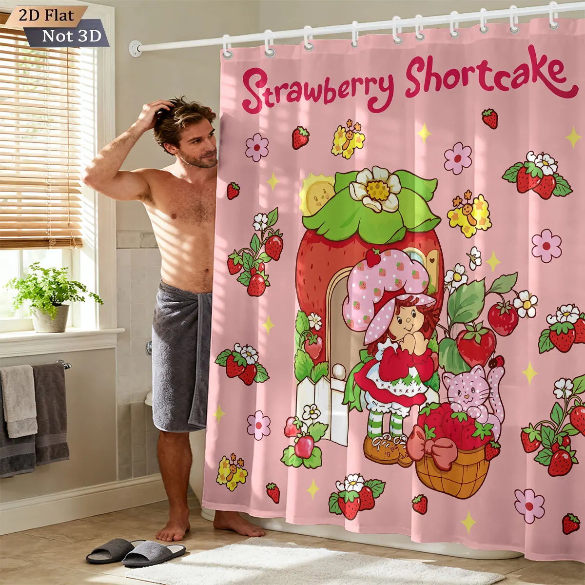 strawberry shortcake Shower Curtain