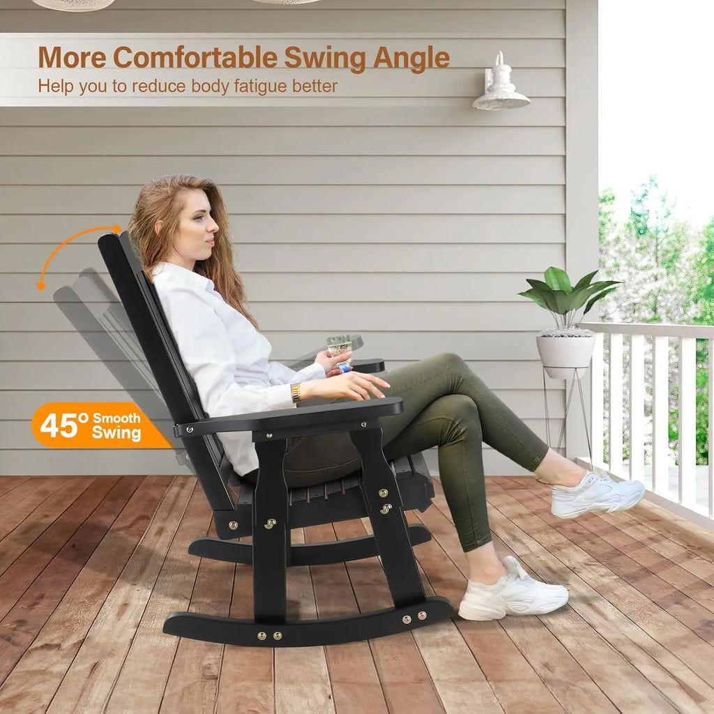Outdoor Heavy Duty Wooden Rocking Chair