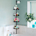 4-Tier Adjustable Corner Shelves Bathroom Storage Organizer