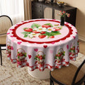 Strawberry White Flower Design Tablecloth