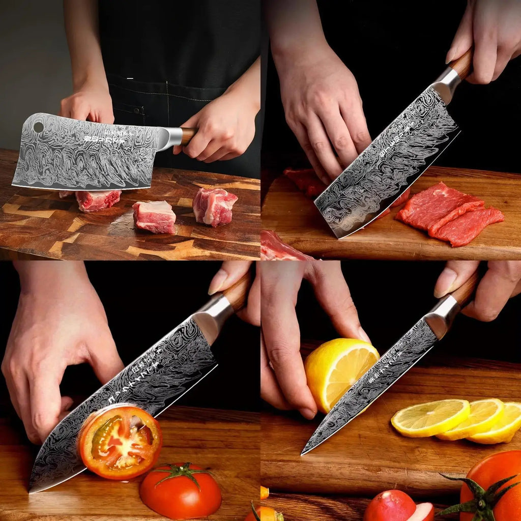 Stainless Steel Japanese Style 4-Piece Kitchen Knife Set