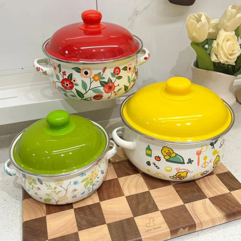 Enamel Household Cookware Soup Pot