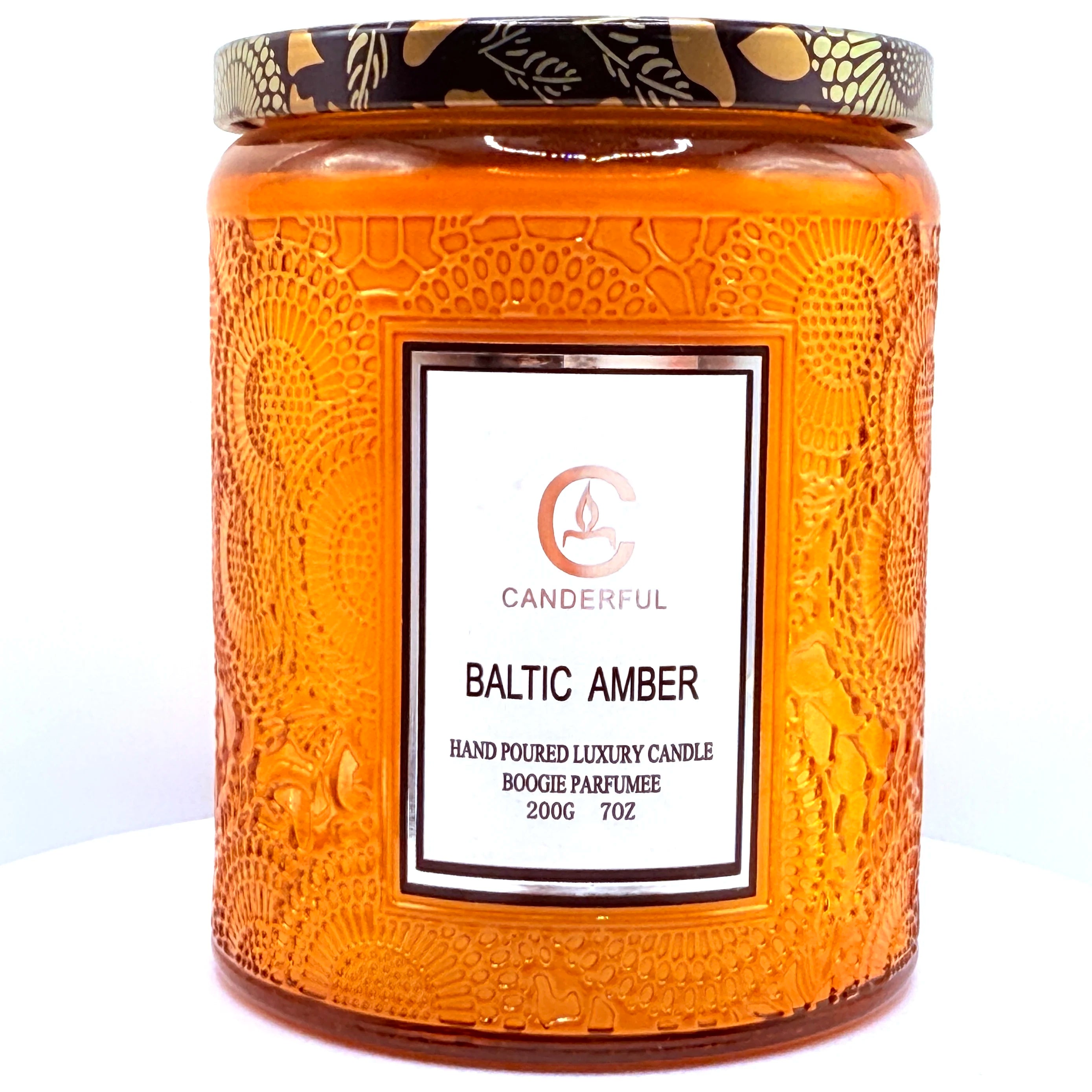 Embossed Glass Scented Soy Wax Candle