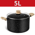 Nonstick Stock Pot 5 Quart Granite Large Soup Pot Pasta Cooking Pot