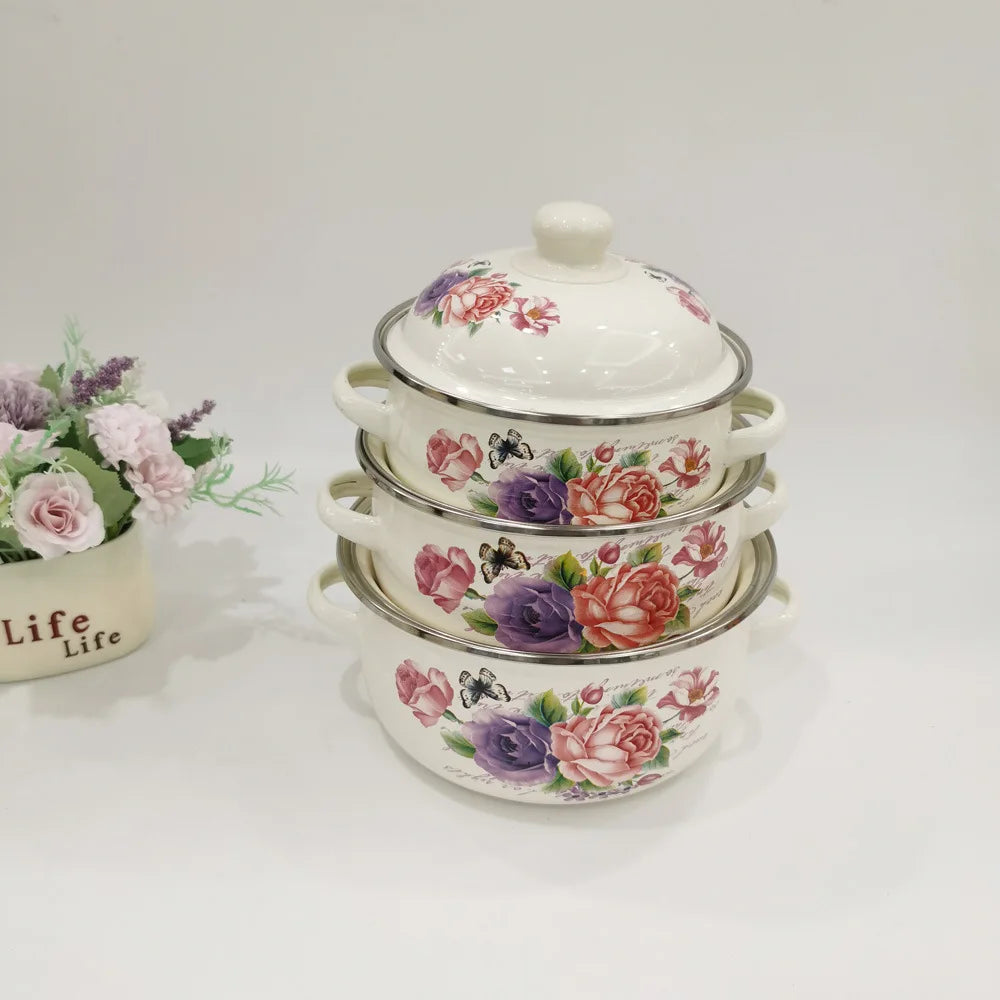 Three Sets Kitchen stew soup Cookware