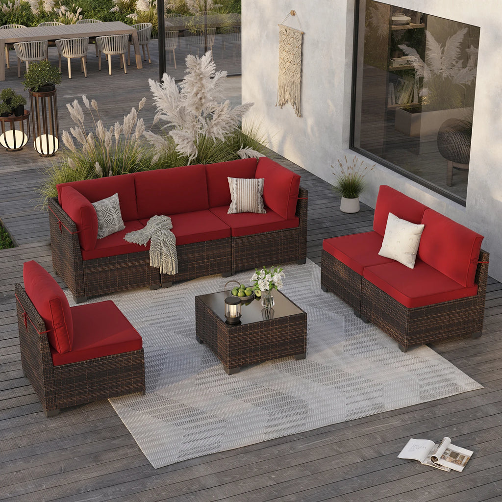 7 Piece Outdoor Patio Furniture Set