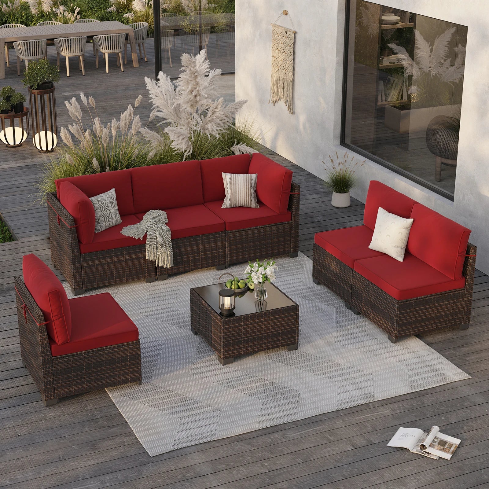 7 Piece Outdoor Patio Furniture Set