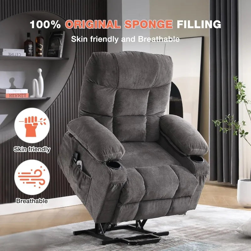 Electric Vibration Massage and Lumbar Heating Recliner