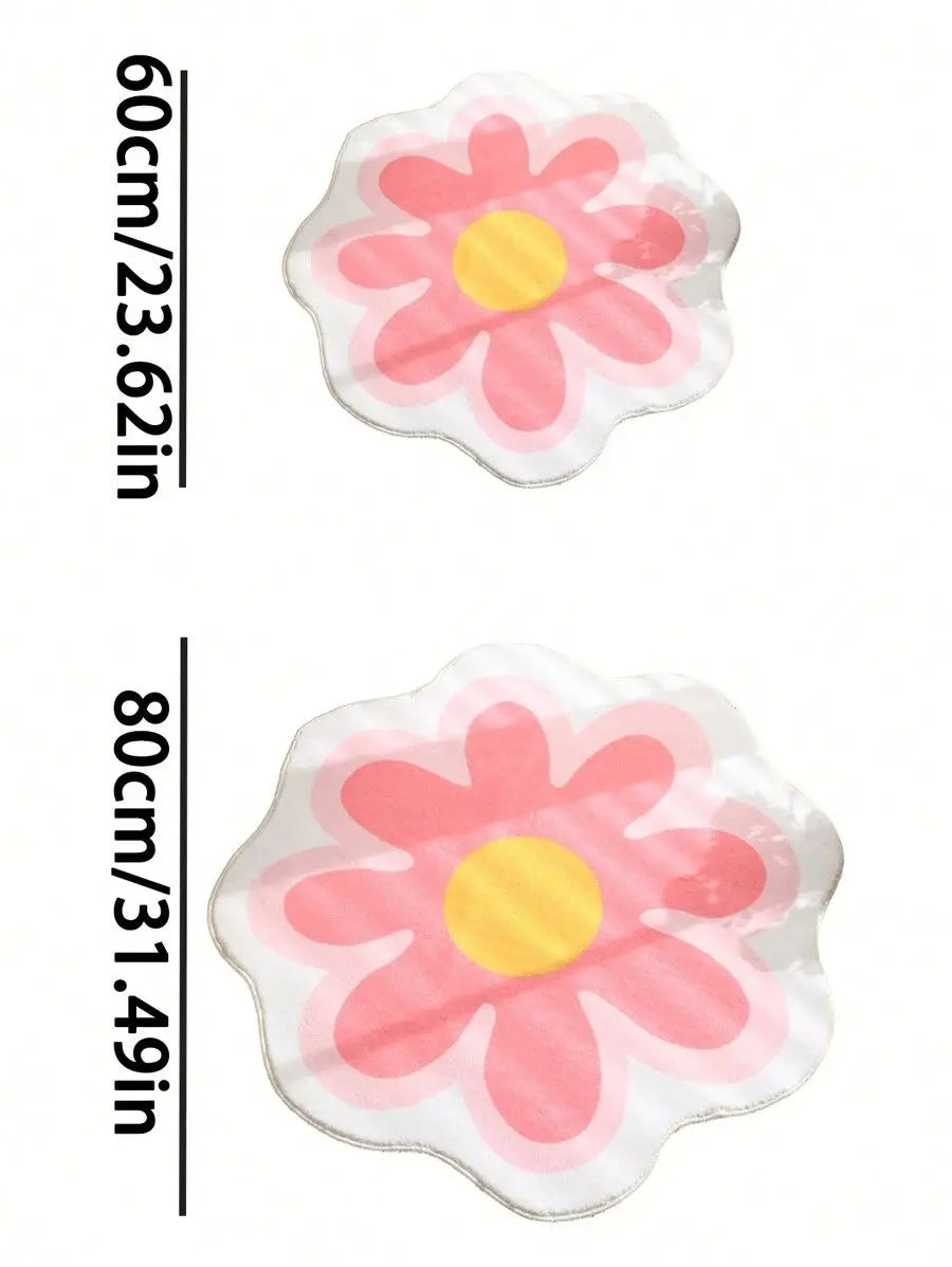 Round Anti- Slip Flower Carpet