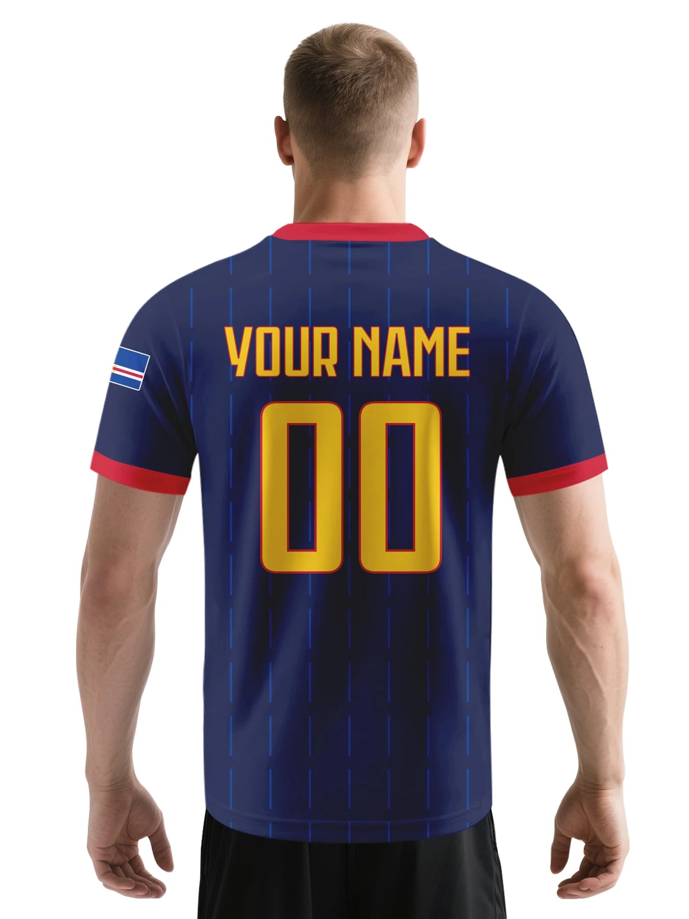 Personalized Soccer Jersey Name Number V-neck Shirt for Men Youth Women