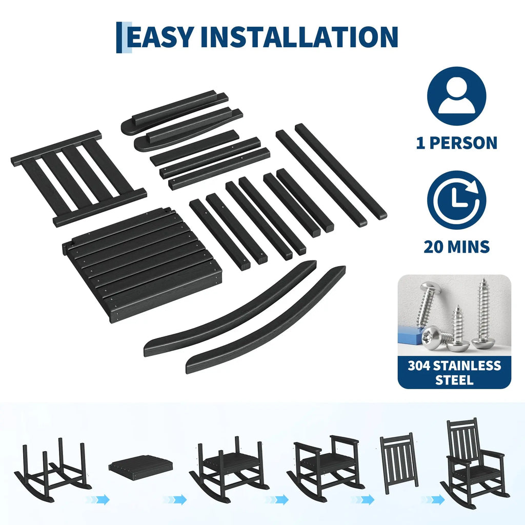 All Weather Resistant Furniture Rocking Chair