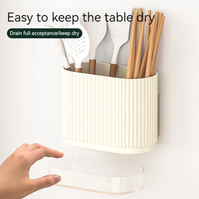 countertop knife and fork storage draining box
