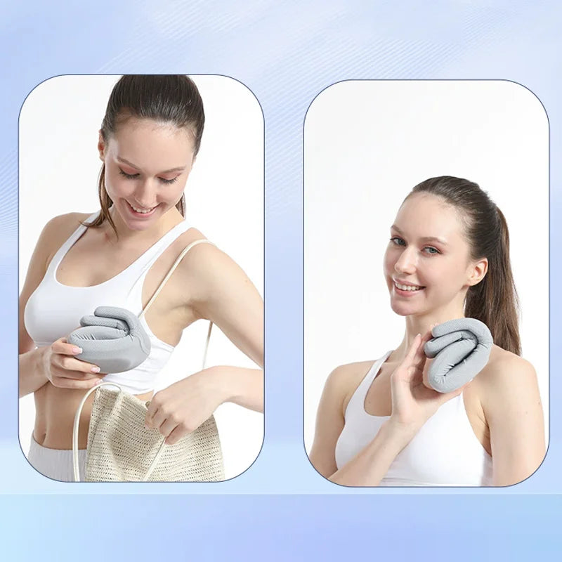 Ice Silk Neck Pillow Soft Breathable Collar Splint Stretcher Traction Muscle Relax Shoulder Massager Foldable Travel Pillow