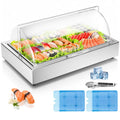 Ice Food Serving Display Tray with Clear Roll Top Cover