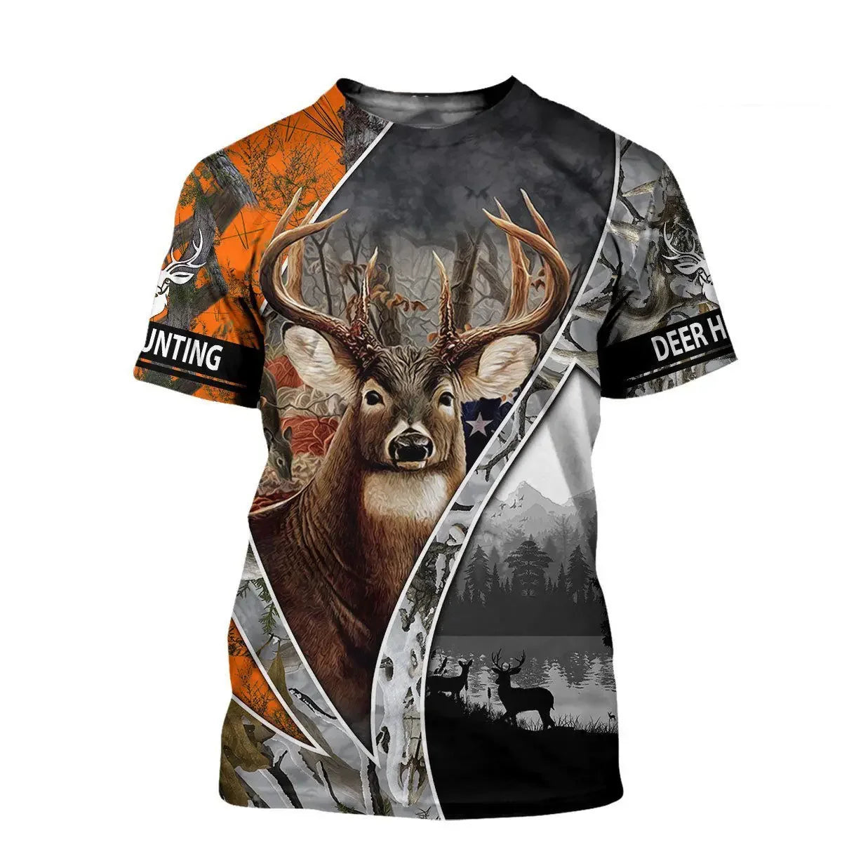 hunting short sleeved oversized men's T-shirt
