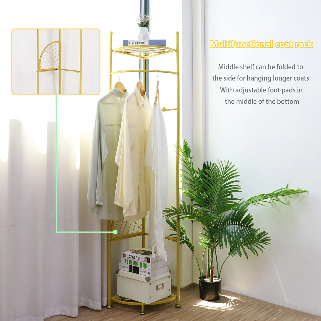 Coat Rack with Shelves