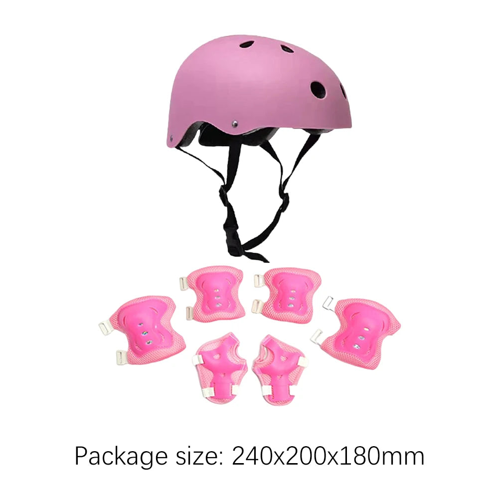 kids helmet set with protective gear