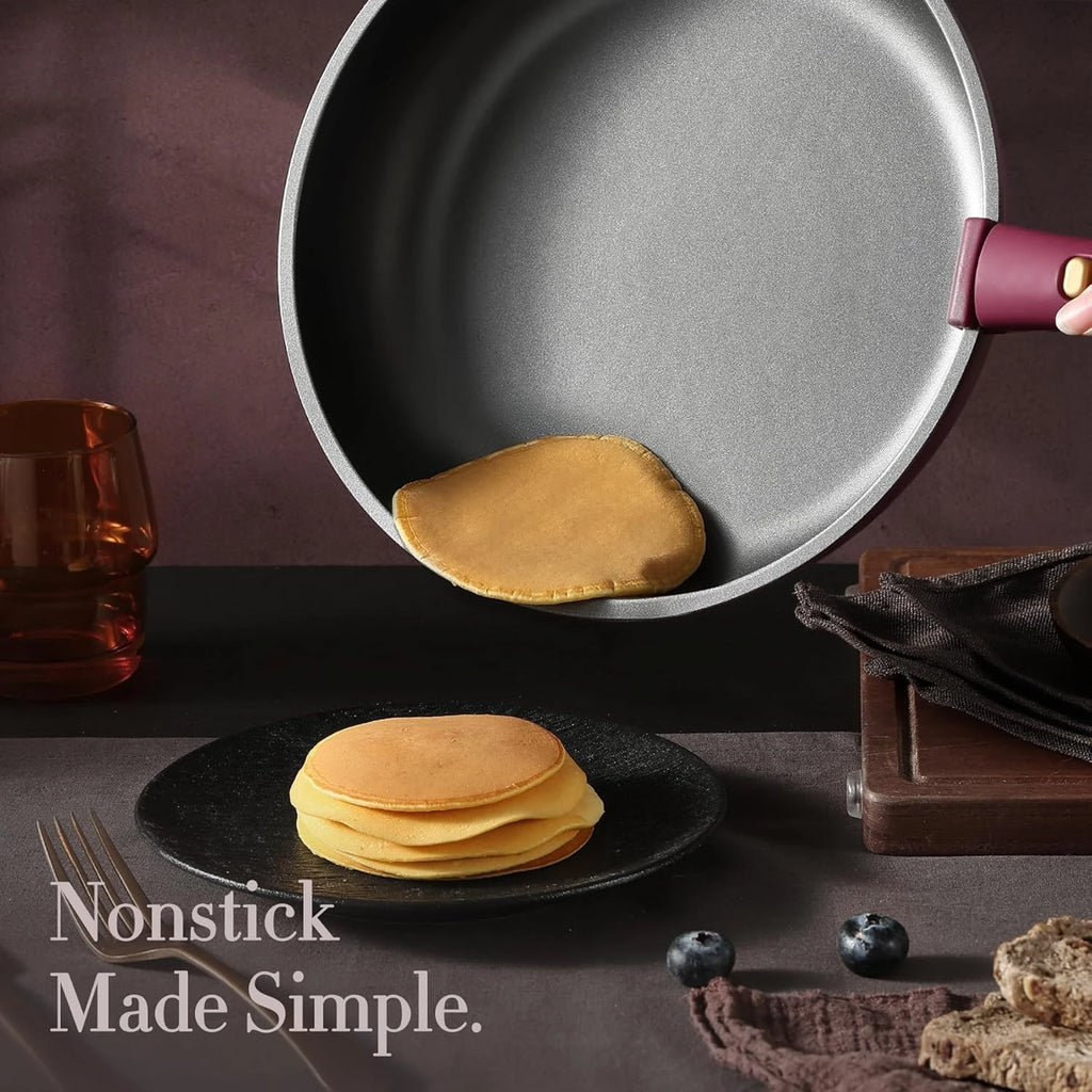 Gold Purple Nonstick pots and pans Cookware Set
