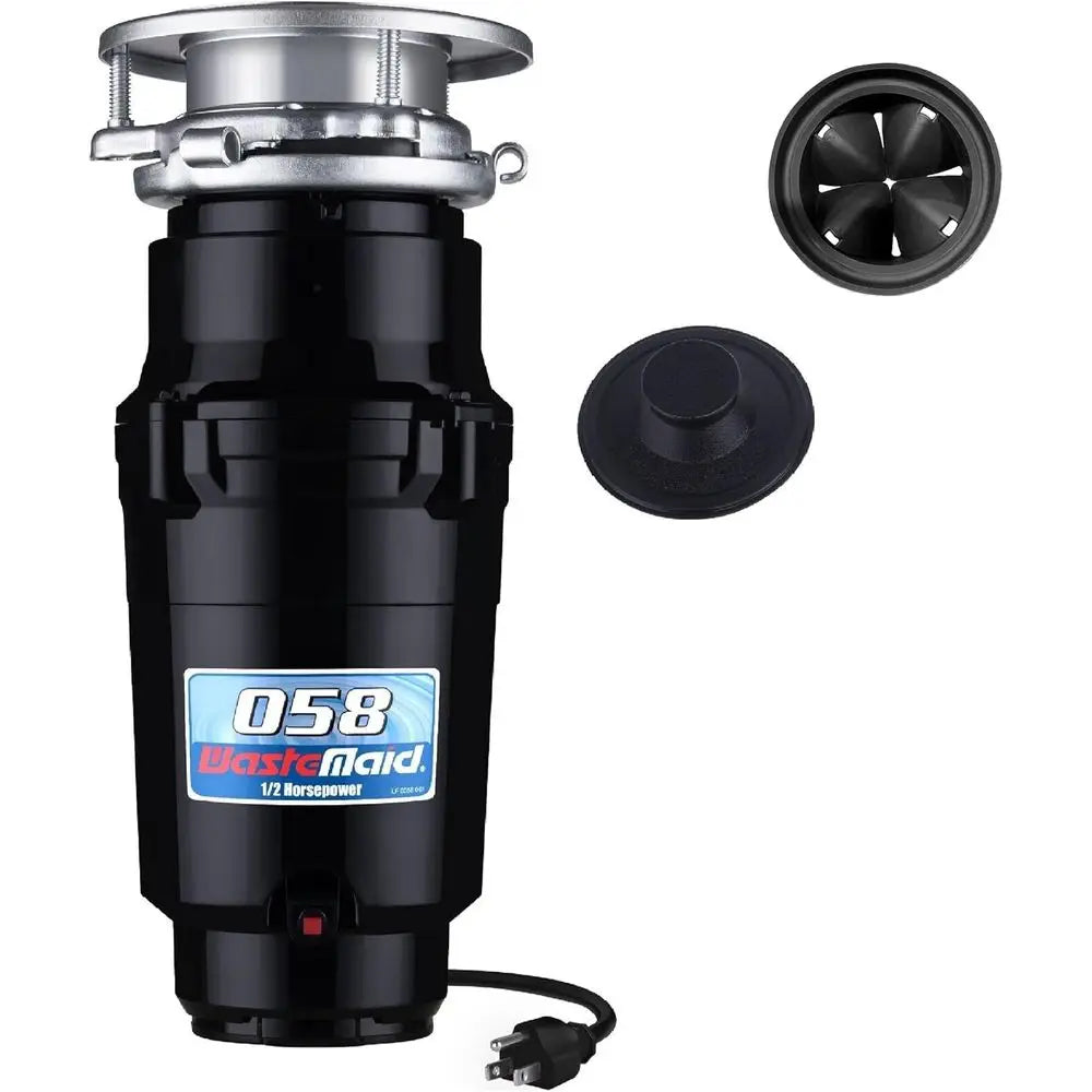1/2 HP Stainless Steel Garbage Disposal System, Anti-Jam, Economical, Black