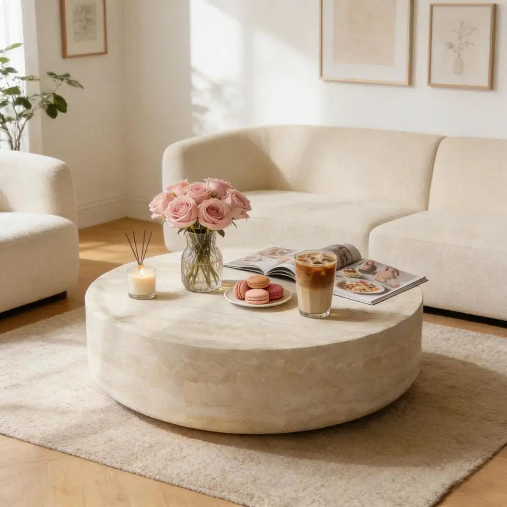 Fiberglass Center Circle Coffee Table