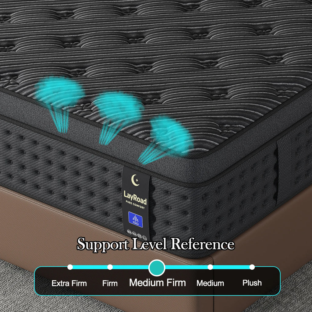 12/14Inch Memory Foam Spring Mattress Single/Double/Queen/King Sizes Boxed Mattress
