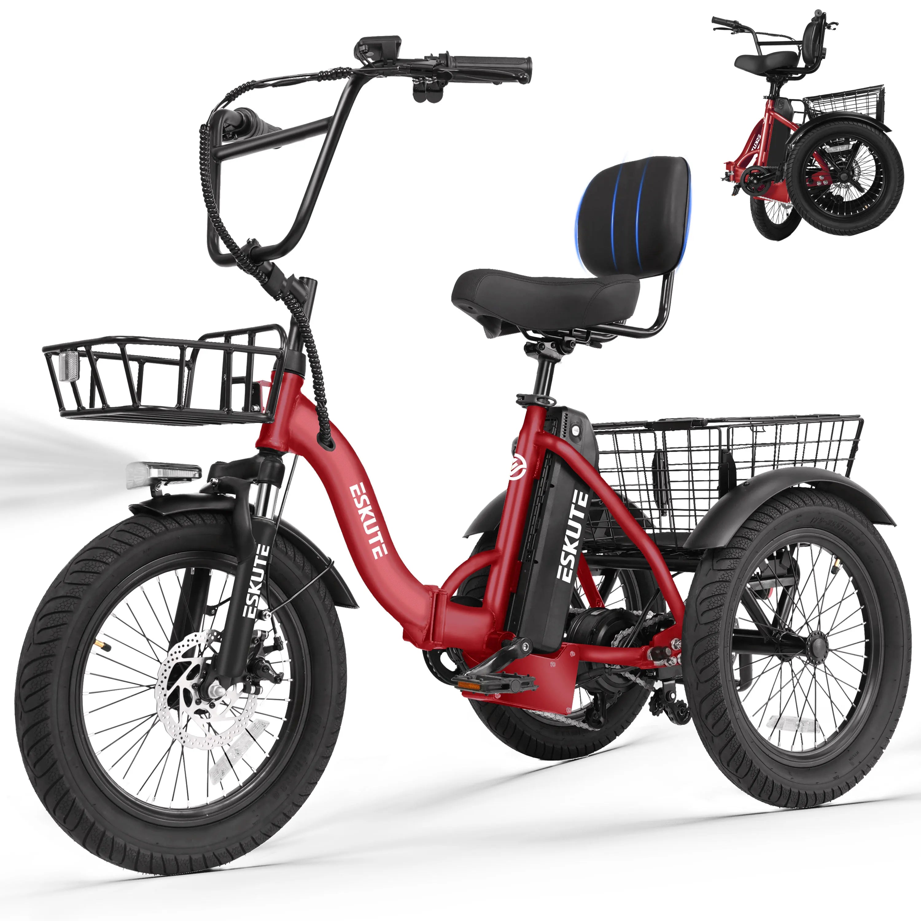 T300 Electric Bicycle Trike for Adults