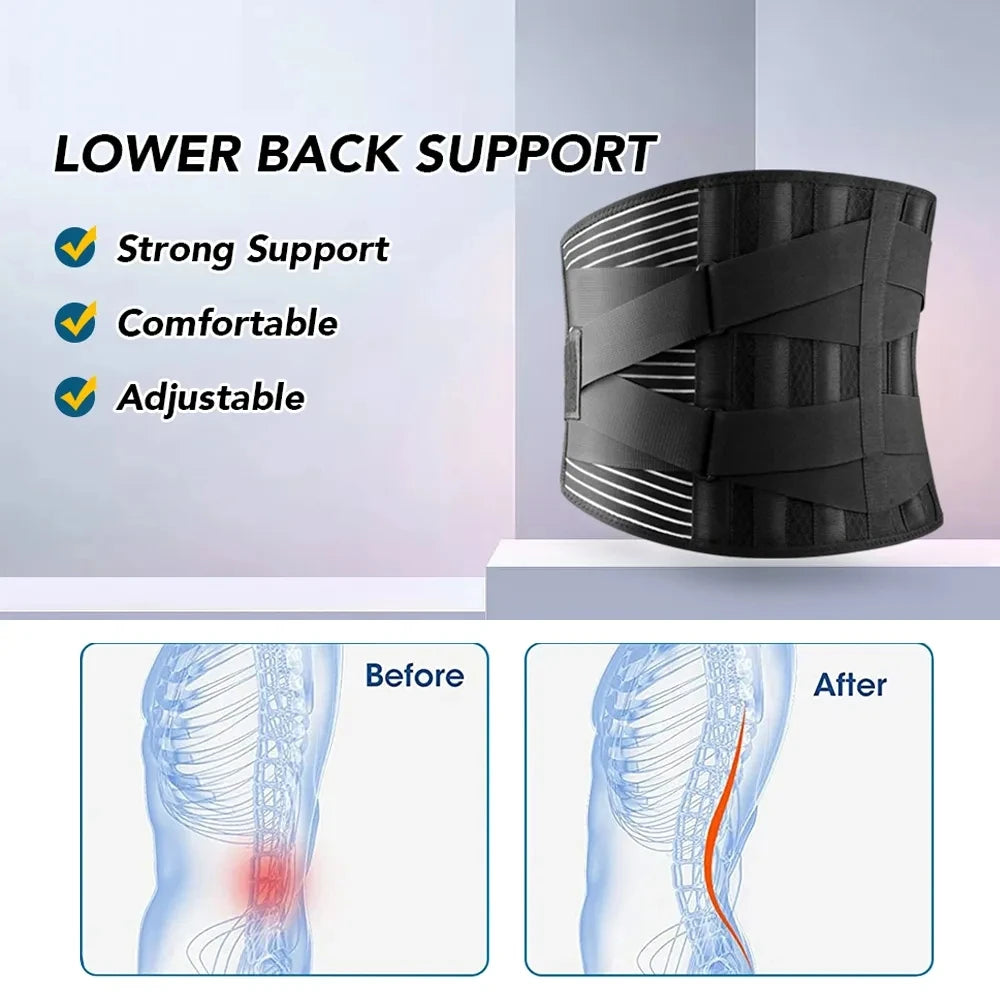 Adjustable Waist Support Brace Double Strap Orthopedic Lumbar Belt
