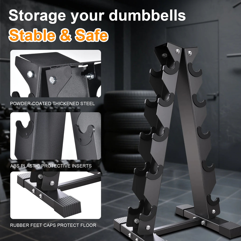 Ye 1100LB Capacity Adjustable 3-Tier Dumbbell Rack for Home Gyms, 36-Inch Base Model Storage Stand