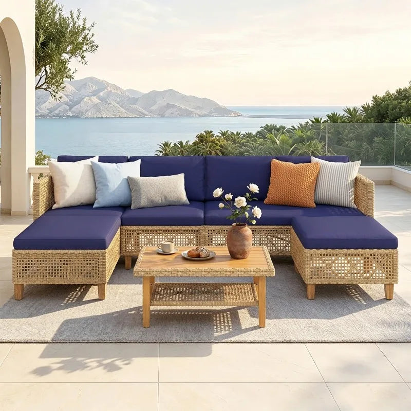 L Shaped Outdoor Couch Set