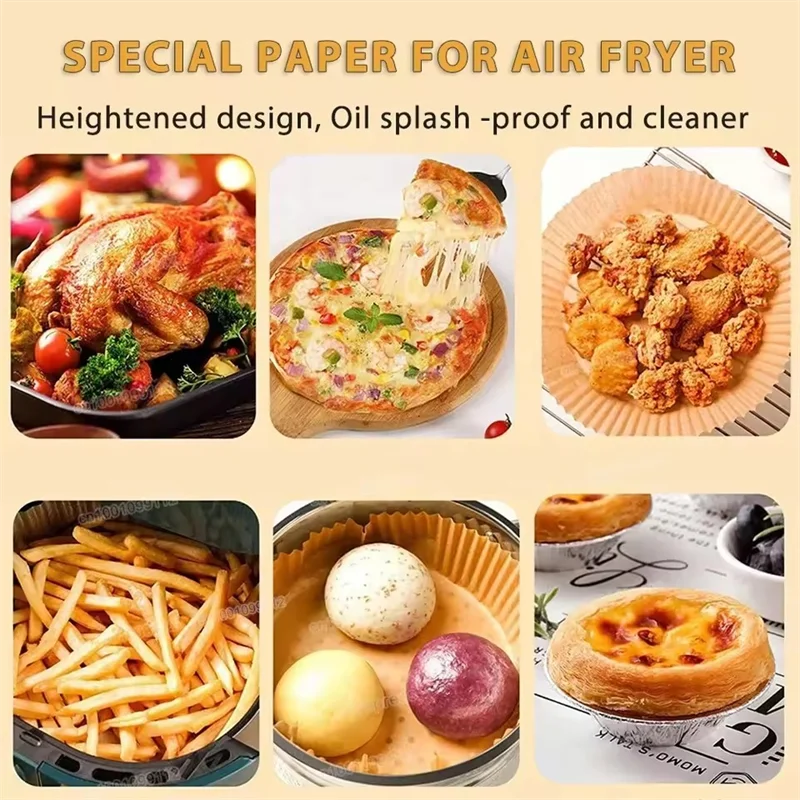 50/100Pcs Air Fryer Disposable Paper Non-Stick Paper Liners