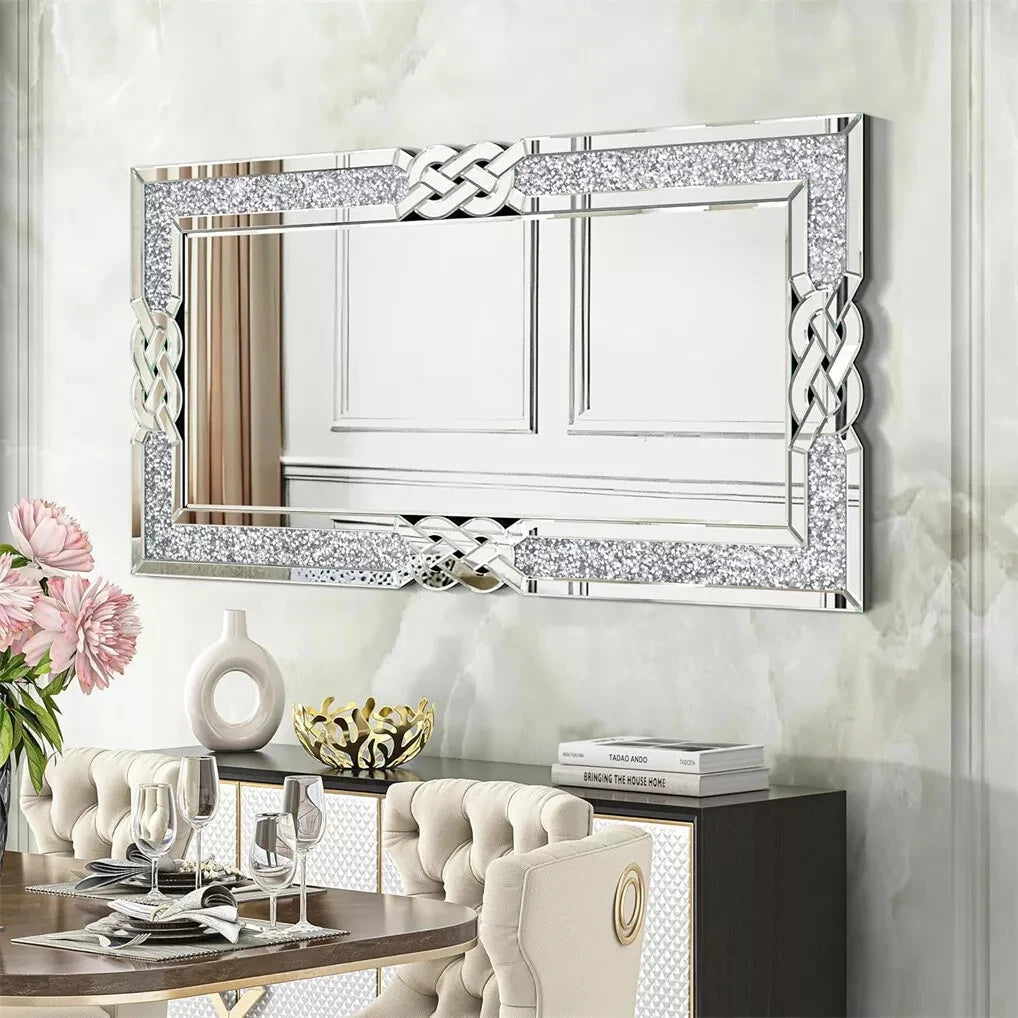 Rectangular Crushed Diamond Wall Mirror