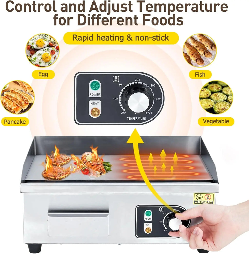 300W Non-Stick Electric Grill Plate