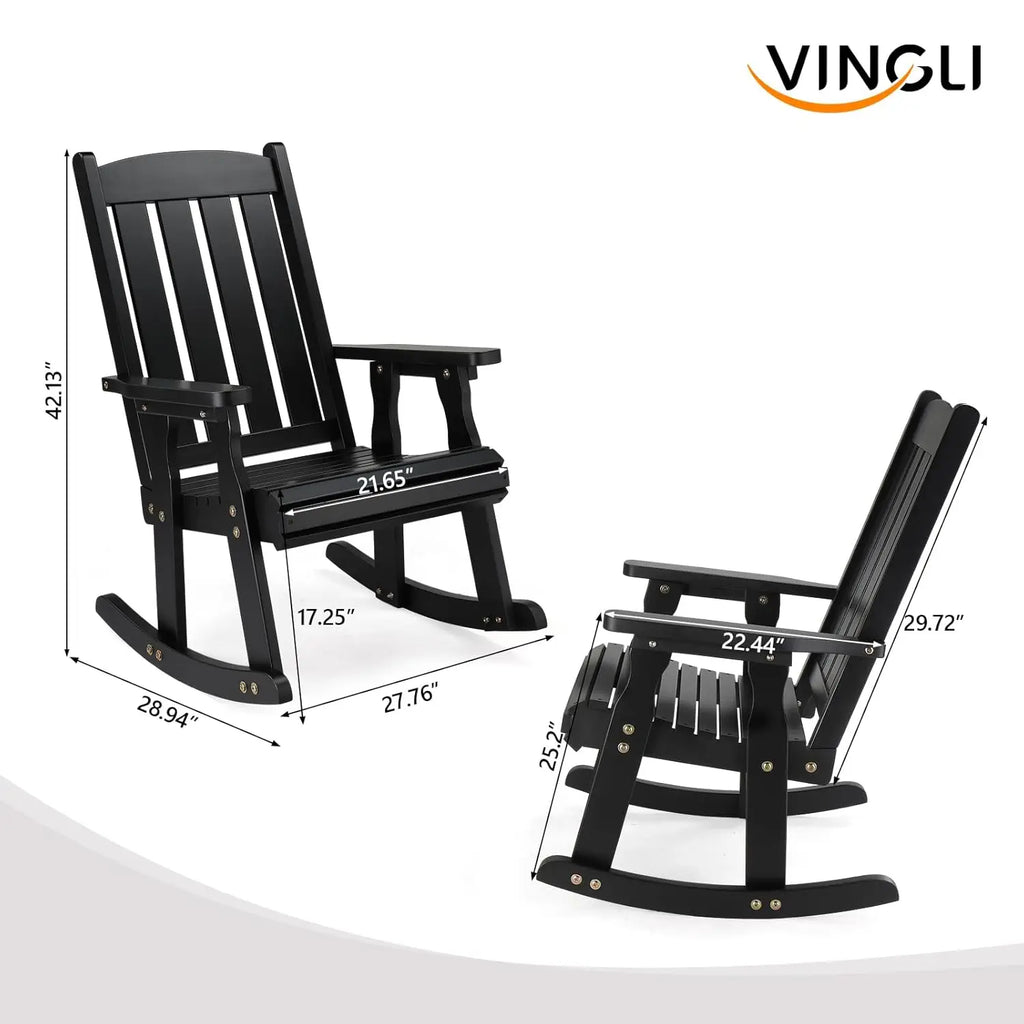 Outdoor Heavy Duty Wooden Rocking Chair
