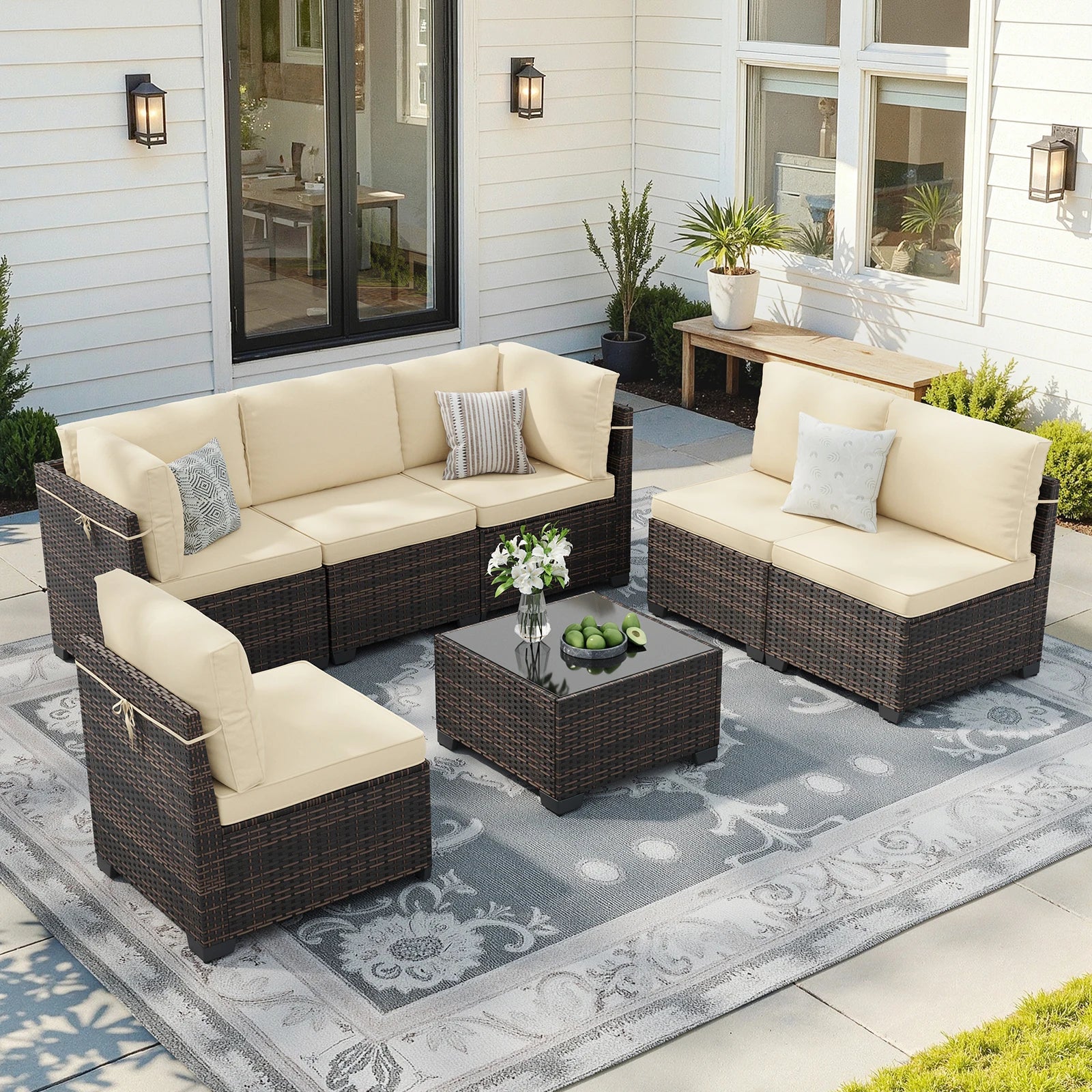 7 Piece Outdoor Patio Furniture Set