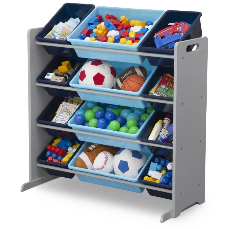Toy Storage Organizer with 12 Colorful Bins