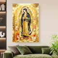 Framed Flat,1pc Golden Religious Virgin Art