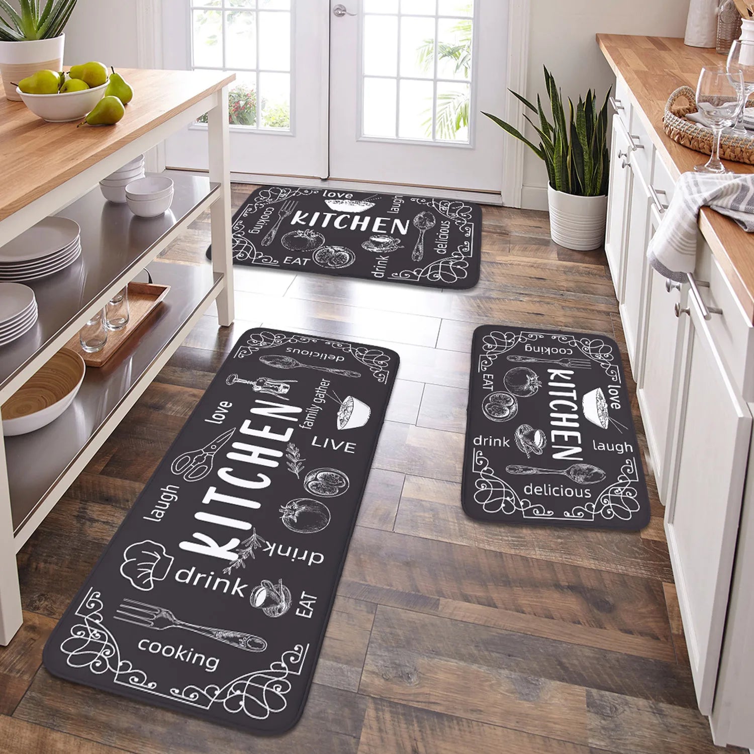 Absorbent kitchen mat