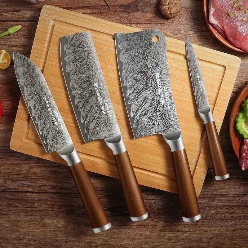 Stainless Steel Japanese Style 4-Piece Kitchen Knife Set
