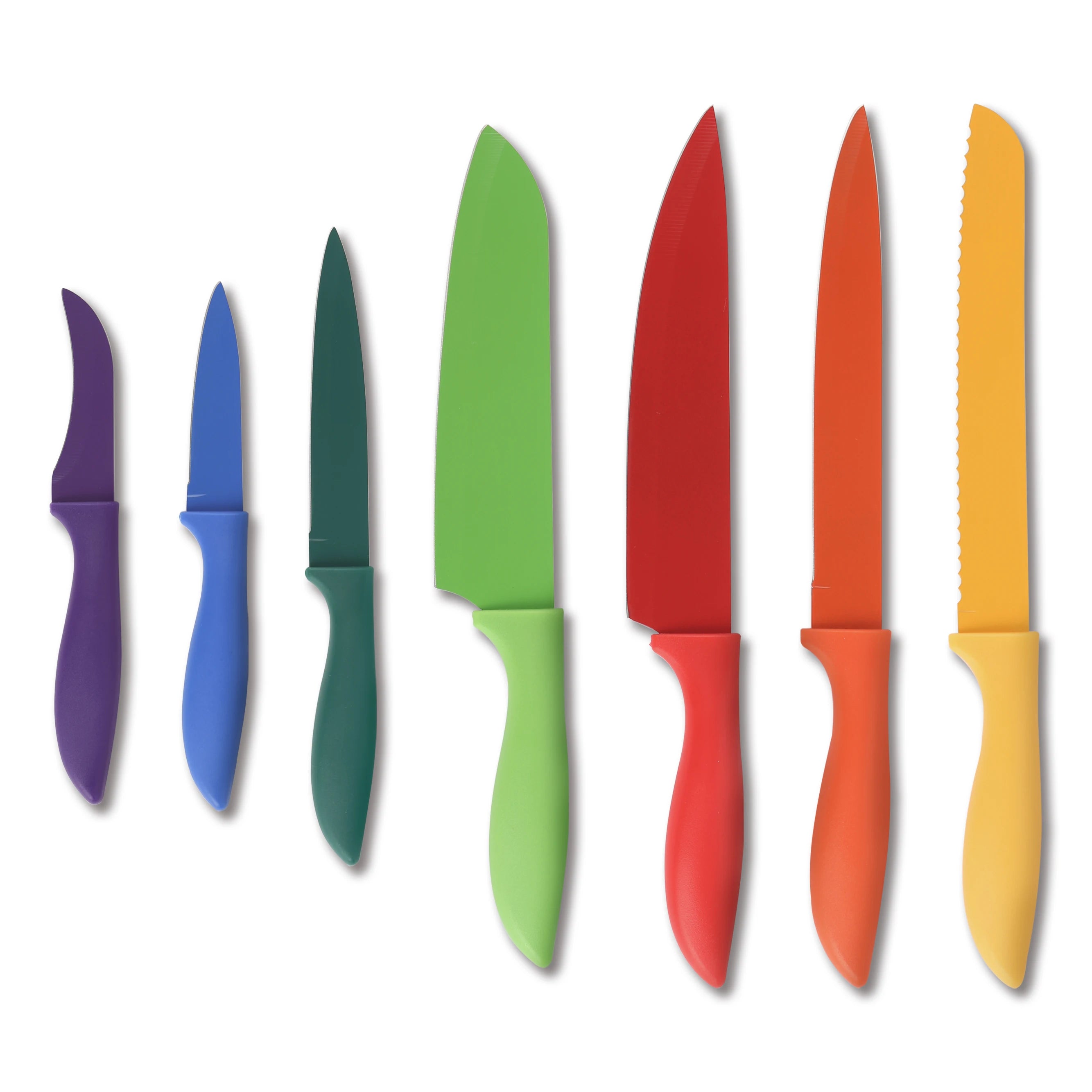 7Pcs Professional Colorful Kitchen Knife Set