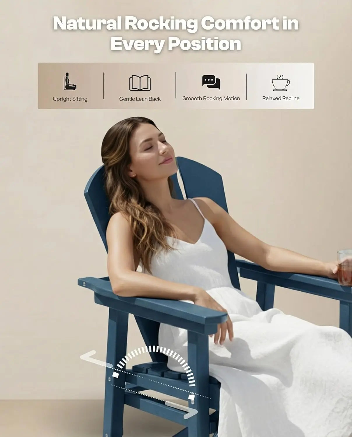 Outdoor wooden weather Resistant Rocking Chair