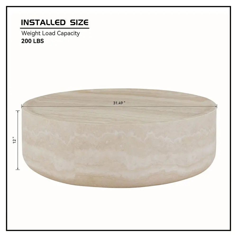 Fiberglass Center Circle Coffee Table