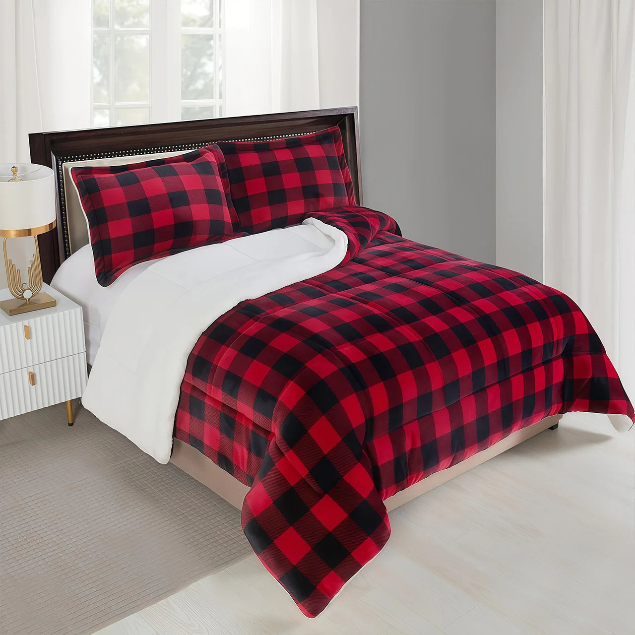 Reversible Luxury Plaid Throw Blank