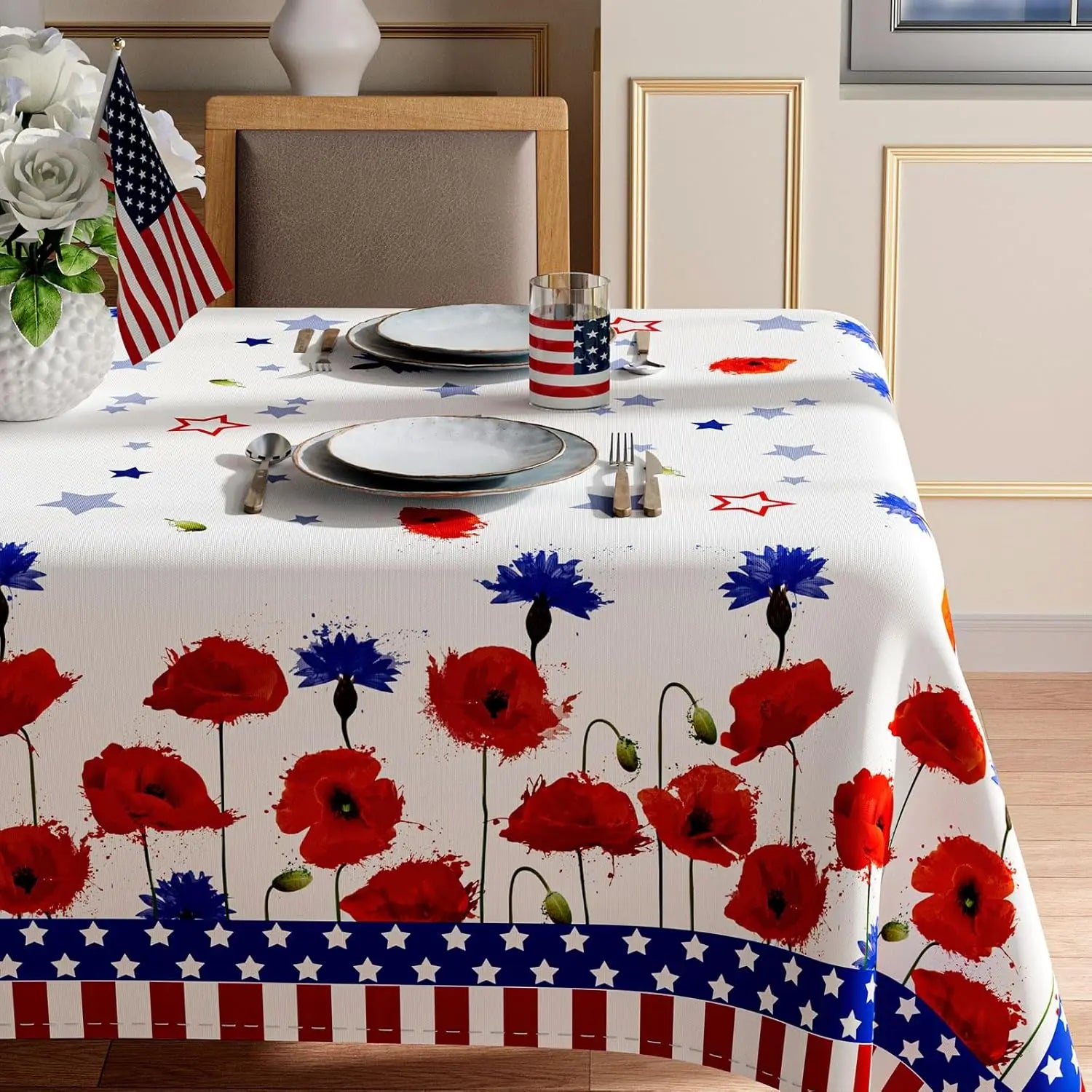 Patriotic 4th July Tablecloth