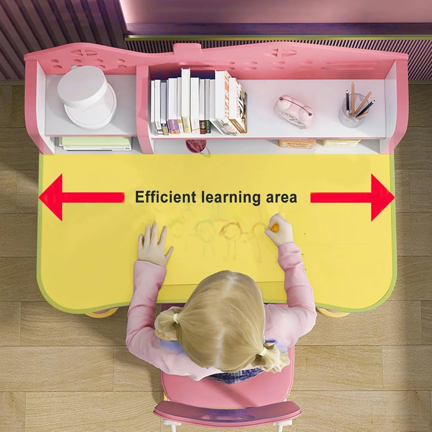 Kids Adjustable Study Desk Chair Set