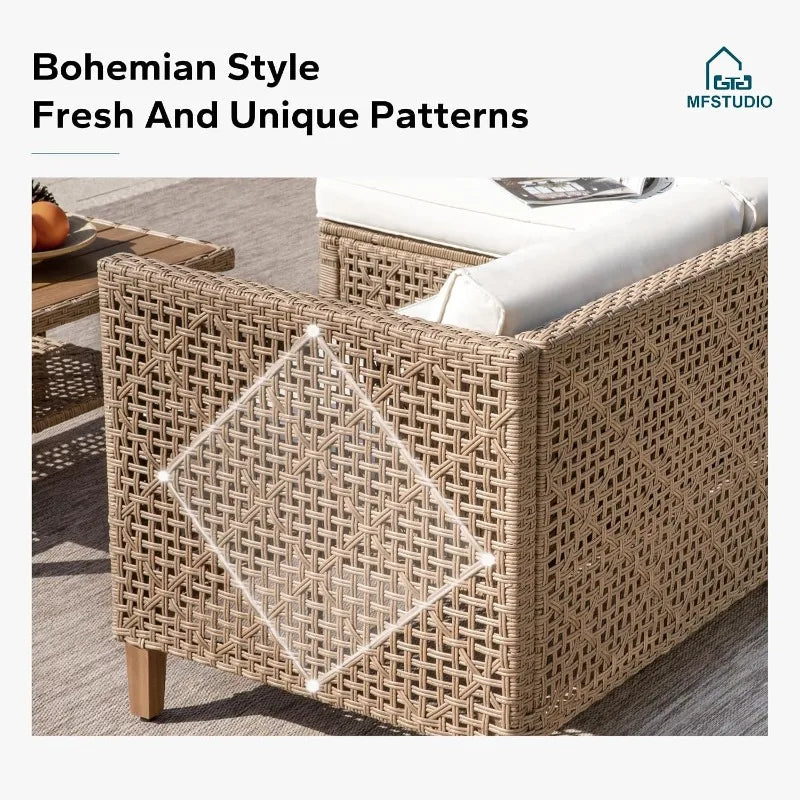 L Shaped Outdoor Couch Set