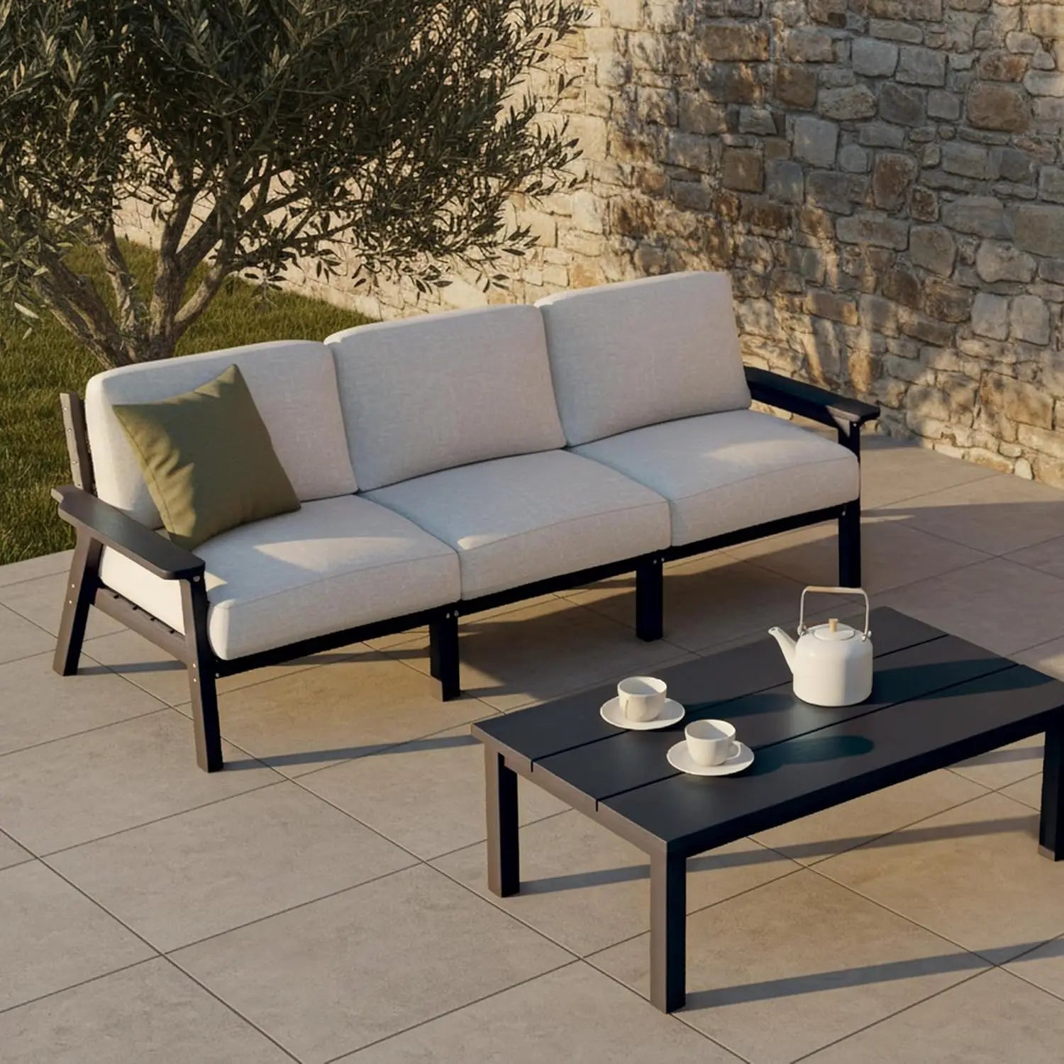 Outdoor Patio Furniture Set 3 Seats
