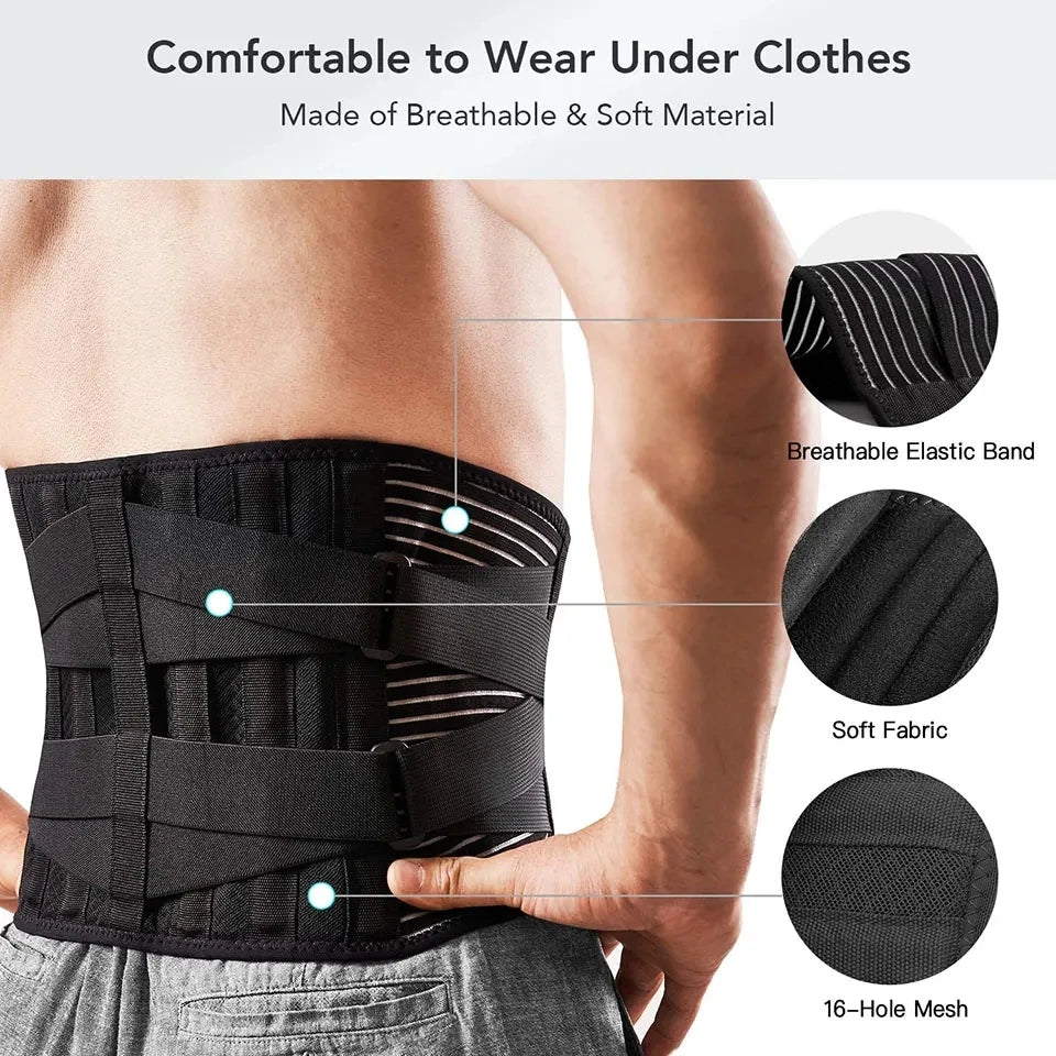 Adjustable Waist Support Brace Double Strap Orthopedic Lumbar Belt